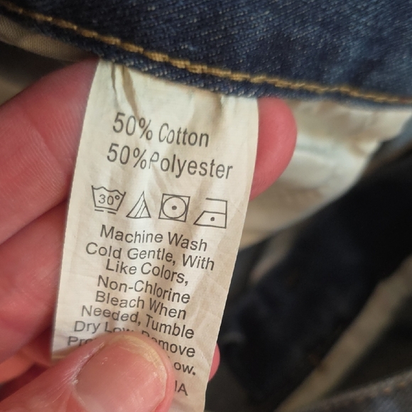 Blue Flare & Wide Leg Jeans with Classic Denim Texture - Picture 2 of 4